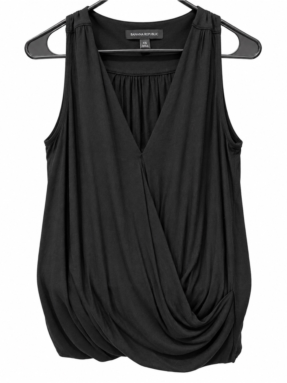 Banana Republic Black Draped Sleeveless Top - XS
